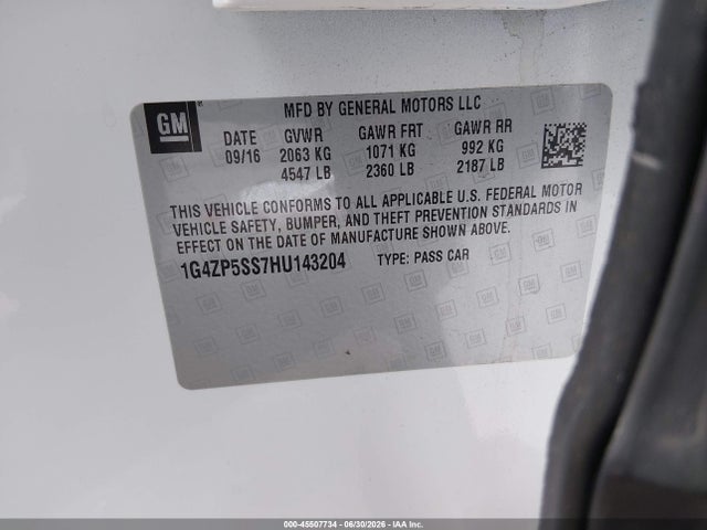 Buick Lacrosse Essence 2017 1G4ZP5SS7HU143204 Image 9