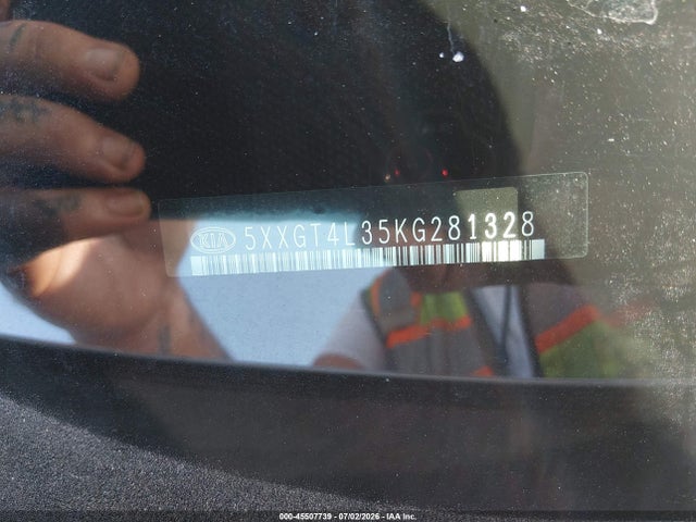 45507739 :رقم المزاد ، 5XXGT4L35KG281328 vin ، 2019 Kia Optima Lx مزاد بيع