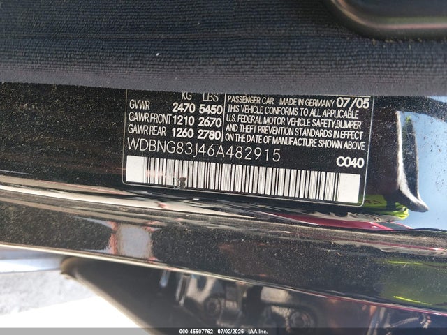 2006 Mercedes-benz S 430 4matic მანქანა იყიდება აუქციონზე, vin: WDBNG83J46A482915, აუქციონის ნომერი: 45507762
