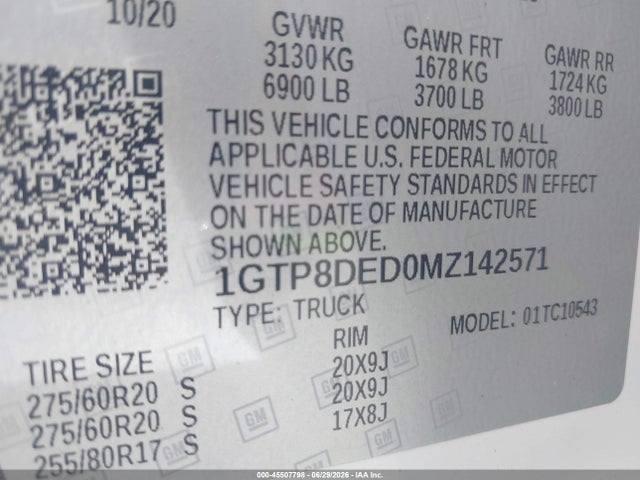 GMC SIERRA 1500 2021 1GTP8DED0MZ142571 Image 9