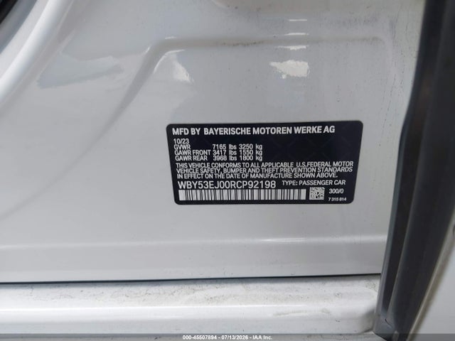 WBY53EJ00RCP92198 BMW I7 Xdrive60