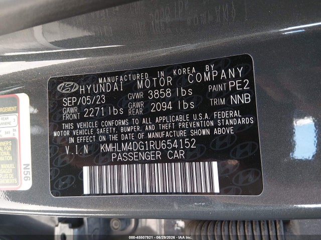 Hyundai ELANTRA SEL 2024 KMHLM4DG1RU654152 Image 9