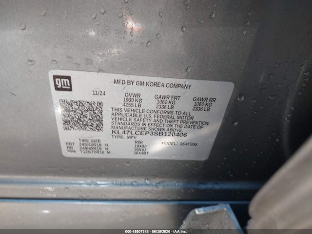 2025 Buick Envista Avenir Fwd მანქანა იყიდება აუქციონზე, vin: KL47LCEP3SB120406, აუქციონის ნომერი: 45507988