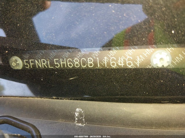 2012 Honda Odyssey Ex-l მანქანა იყიდება აუქციონზე, vin: 5FNRL5H68CB116461, აუქციონის ნომერი: 45507999