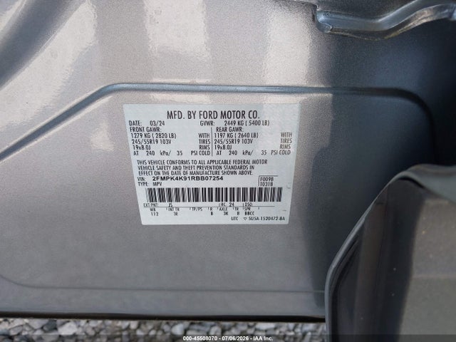 2FMPK4K91RBB07254 Ford Edge Titanium