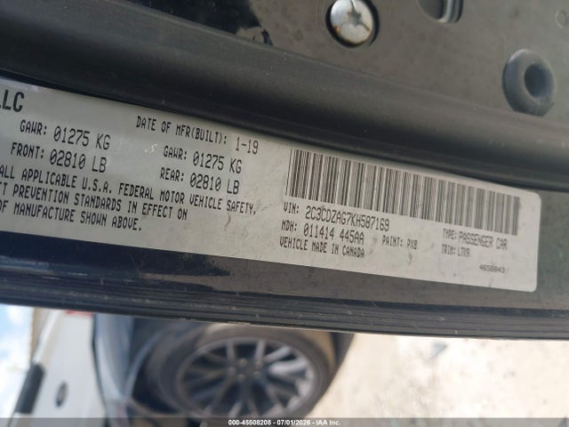 2C3CDZAG7KH587169 Dodge Challenger Sxt