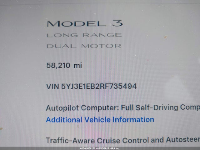 Tesla Model 3 Long Range Dual Motor All-wheel Drive 2024 5YJ3E1EB2RF735494 Image 16