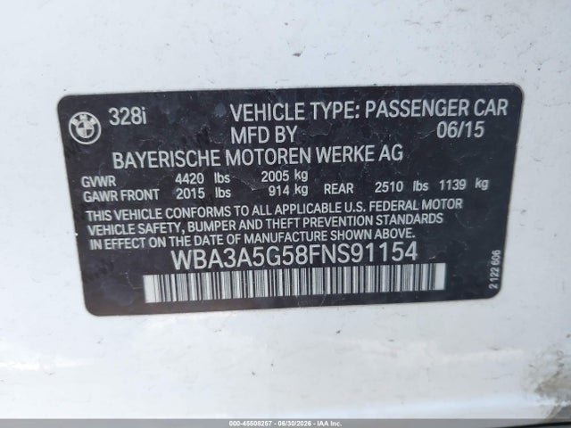 WBA3A5G58FNS91154 BMW 328I