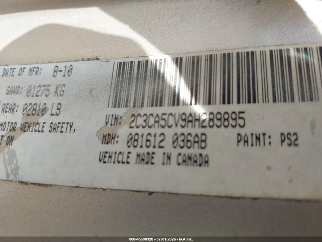 Продаж на аукціоні авто 2010 Chrysler 300 Touring/signature Series/executive Series, vin: 2C3CA5CV9AH289895, номер лоту: 45508320