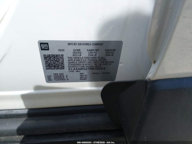 KL4AMBS27RB195478 Buick Encore Gx Preferred Fwd