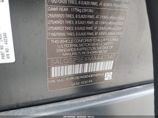SALGS2SEXMA442340 Land Rover Range Rover P525 Westminster