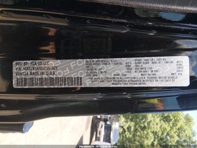 Aukcja sprzedaży 2025 Jeep Wrangler 4-door Sahara 4x4, vin: 1C4PJXEN4SW591927, numer aukcji: 45508534