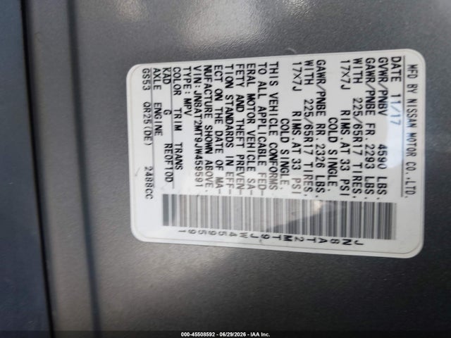 Nissan ROGUE S 2018 JN8AT2MT9JW459591 Image 9