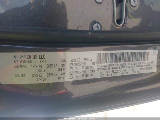 Продаж на аукціоні авто 2018 Jeep Cherokee Latitude Plus Fwd, vin: 1C4PJLLB9JD519973, номер лоту: 45508601