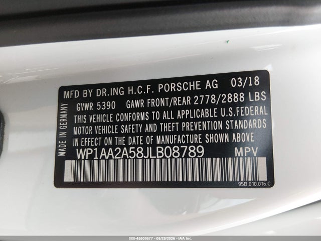 WP1AA2A58JLB08789 Porsche Macan