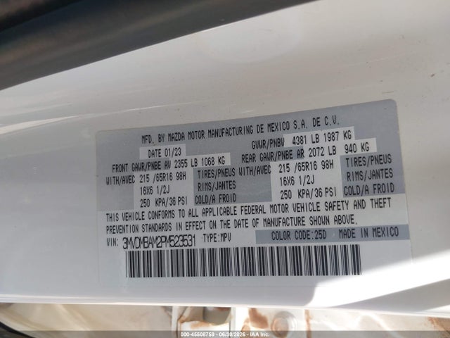 Продажа на аукционе авто 2023 Mazda Cx-30 2.5 S, vin: 3MVDMBAM2PM523531, номер лота: 45508759