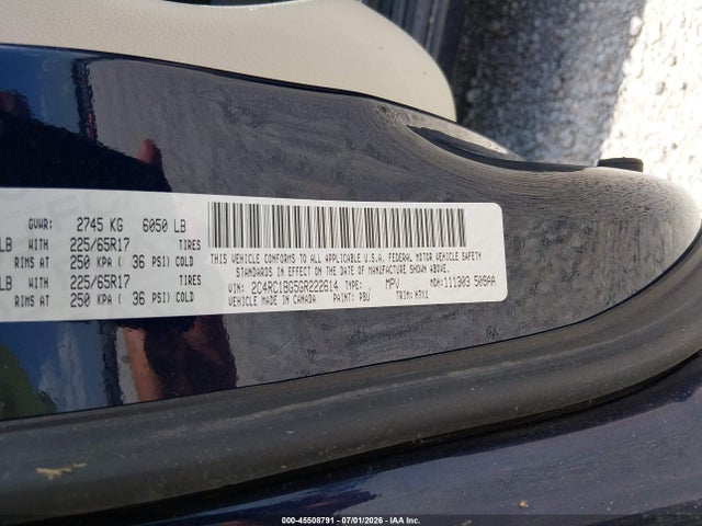Aukcja sprzedaży 2016 Chrysler Town & Country Touring, vin: 2C4RC1BG5GR222614, numer aukcji: 45508791