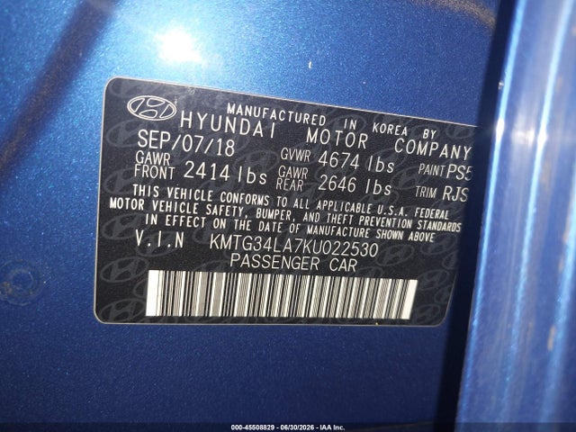 Genesis G70 2.0t Advanced 2019 KMTG34LA7KU022530 Image 9