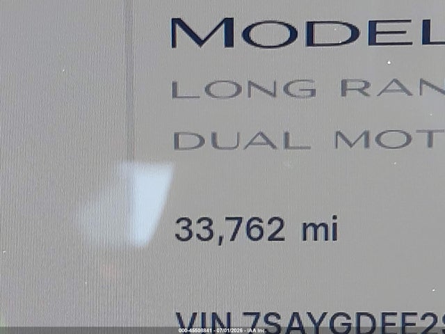 Продажа на аукционе авто 2025 Tesla Model Y Long Range Dual Motor All-wheel Drive, vin: 7SAYGDEE2SA350535, номер лота: 45508841