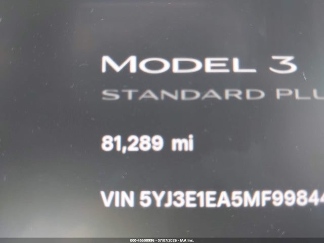 Продаж на аукціоні авто 2021 Tesla Model 3 Standard Range Plus Rear-wheel Drive, vin: 5YJ3E1EA5MF998448, номер лоту: 45508996