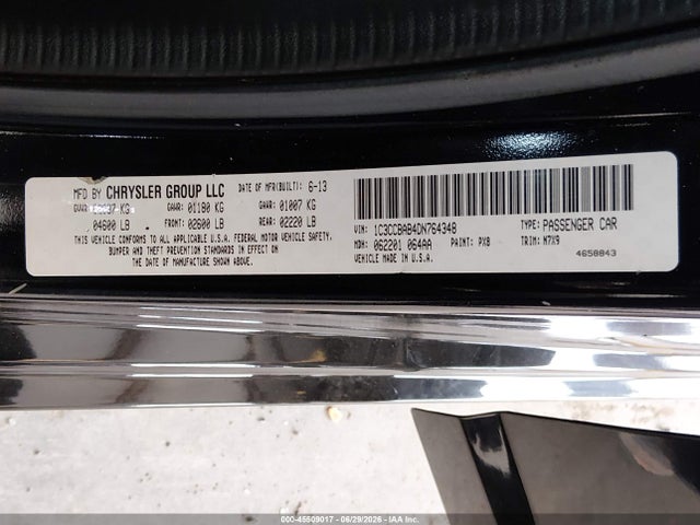 45509017 :رقم المزاد ، 1C3CCBAB4DN764348 vin ، 2013 Chrysler 200 Lx مزاد بيع