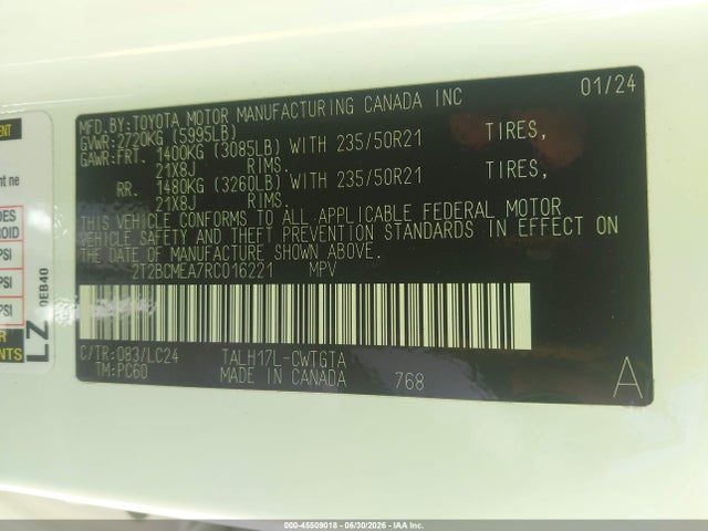 Продаж на аукціоні авто 2024 Lexus Rx 500h F Sport Performance, vin: 2T2BCMEA7RC016221, номер лоту: 45509018