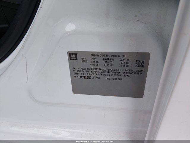 1G1PC5SG9G7117891 Chevrolet Cruze Limited Ls Auto