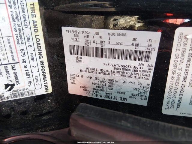 Продажа на аукционе авто 2007 Ford Expedition El Limited, vin: 1FMFK20557LA75244, номер лота: 45509080