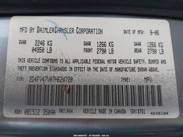 Aukcja sprzedaży 2006 Chrysler 300 Touring, vin: 2C3KA53G96H382680, numer aukcji: 45509187