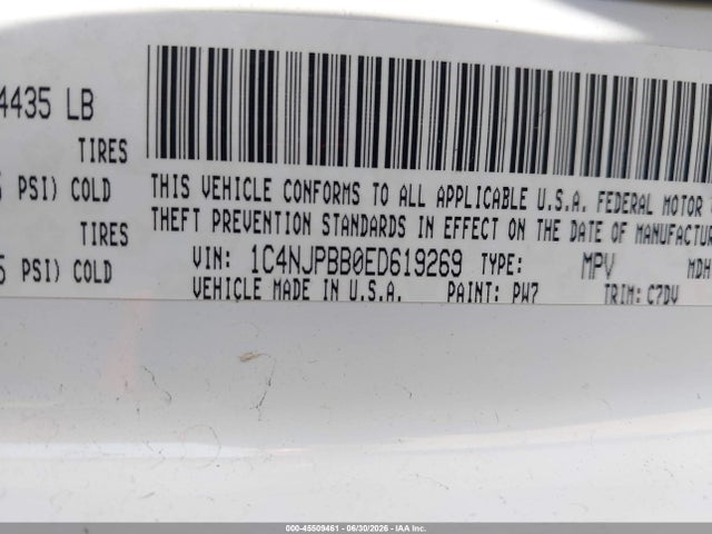 Aukcja sprzedaży 2014 Jeep Patriot Sport, vin: 1C4NJPBB0ED619269, numer aukcji: 45509461