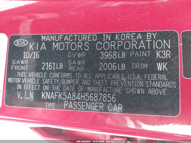 KIA FORTE LX 2017 KNAFK5A84H5687856 Image 9