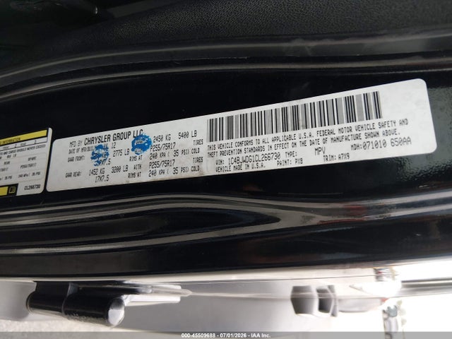 45509688 :رقم المزاد ، 1C4BJWDG1CL266730 vin ، 2012 Jeep Wrangler Unlimited Sport مزاد بيع
