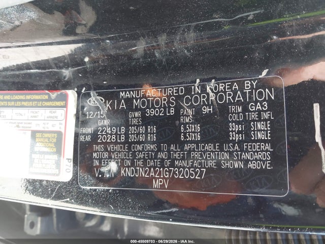 KIA Soul 2016 KNDJN2A21G7320527 Image 9