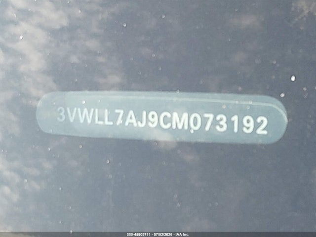 Aukcja sprzedaży 2012 Volkswagen Jetta 2.0l Tdi, vin: 3VWLL7AJ9CM073192, numer aukcji: 45509711