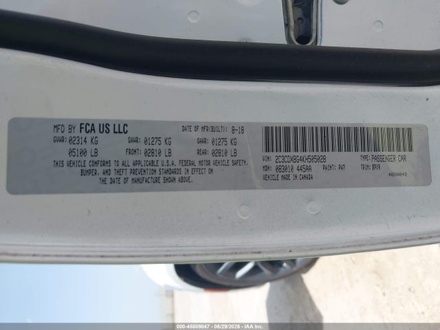 Dodge Charger Sxt Rwd 2019 2C3CDXBG4KH505028 Image 9