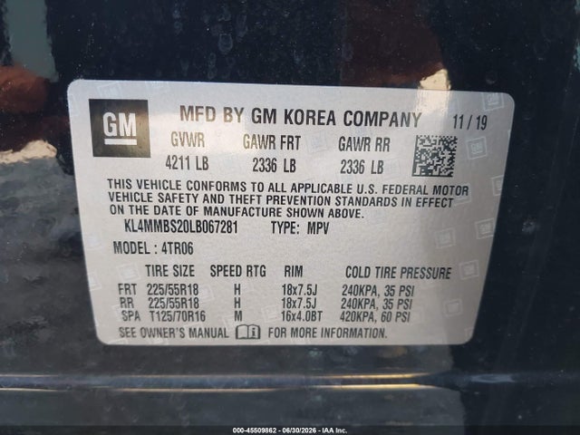 KL4MMBS20LB067281 Buick Encore Gx Fwd Preferred
