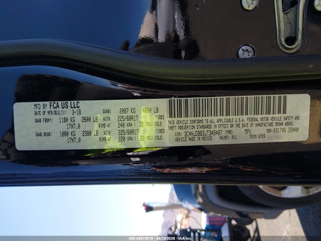 Aukcja sprzedaży 2018 Jeep Compass Latitude 4x4, vin: 3C4NJDBB3JT349487, numer aukcji: 45510019