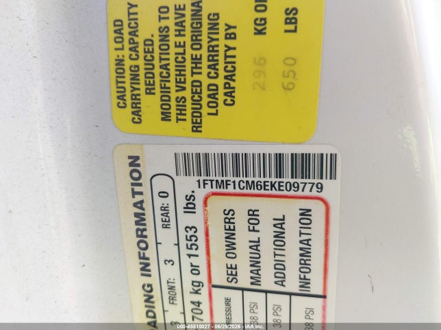 Продажа на аукционе авто 2014 Ford F-150 Stx/xl/xlt, vin: 1FTMF1CM6EKE09779, номер лота: 45510027