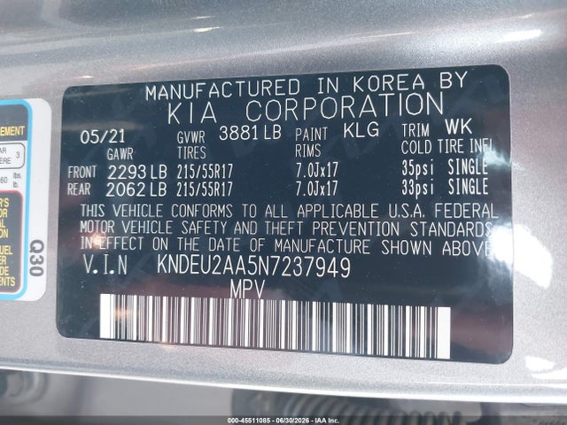 KIA SELTOS S 2022 KNDEU2AA5N7237949 Image 9