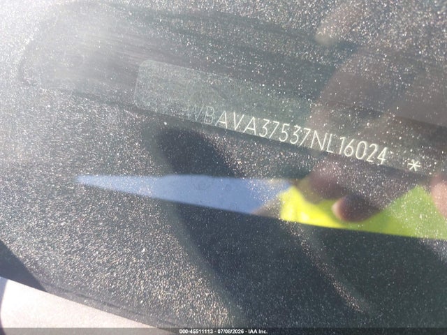 45511113 :رقم المزاد ، WBAVA37537NL16024 vin ، 2007 Bmw 328i مزاد بيع