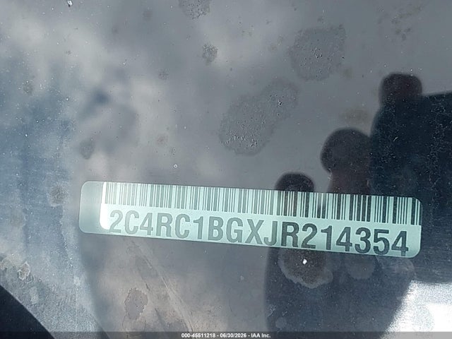 Продаж на аукціоні авто 2018 Chrysler Pacifica Touring L, vin: 2C4RC1BGXJR214354, номер лоту: 45511218