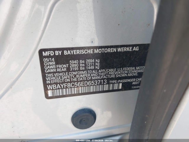 Aukcja sprzedaży 2014 Bmw Alpina B7 Xdrive, vin: WBAYF8C56ED653713, numer aukcji: 45511254