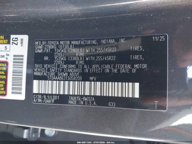 Lexus Tx 350 Luxury 2026 5TDAAAB63TS058209 Image 9