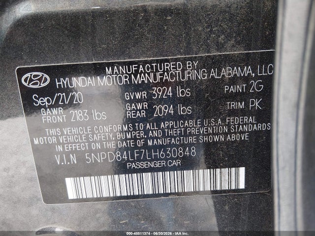 Hyundai Elantra Value Edition 2020 5NPD84LF7LH630848 Image 9