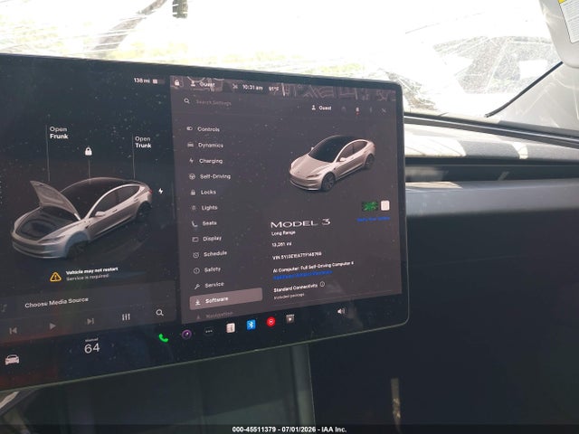 Aukcja sprzedaży 2026 Tesla Model 3 Premium Rear-wheel Drive/rear-wheel Drive, vin: 5YJ3E1EA7TF148769, numer aukcji: 45511379