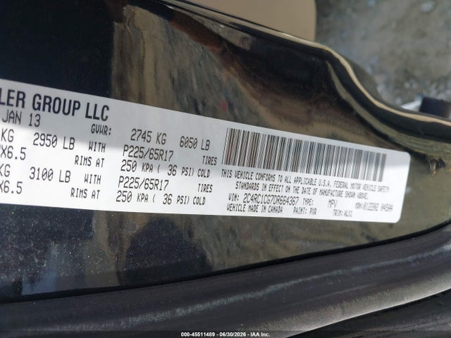 Продажа на аукционе авто 2013 Chrysler Town & Country Touring-l, vin: 2C4RC1CG7DR664367, номер лота: 45511489