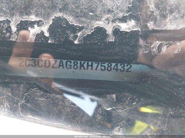 2019 Dodge Challenger Sxt მანქანა იყიდება აუქციონზე, vin: 2C3CDZAG8KH758432, აუქციონის ნომერი: 45511497