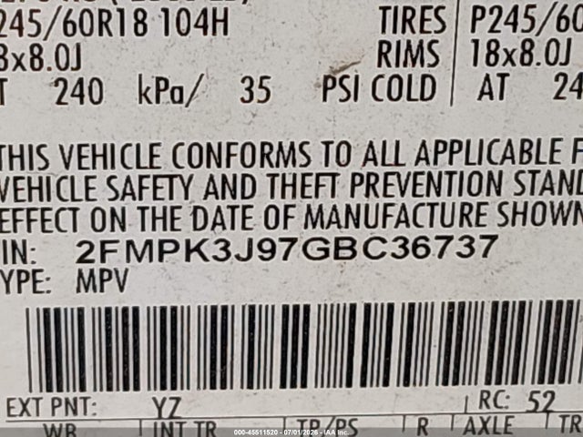 2FMPK3J97GBC36737 Ford EDGE SEL