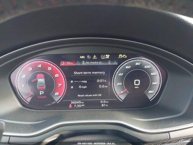 Aukcja sprzedaży 2020 Audi S5 Premium Plus Tfsi Quattro Tiptronic, vin: WAUP4AF5XLA002202, numer aukcji: 45511538