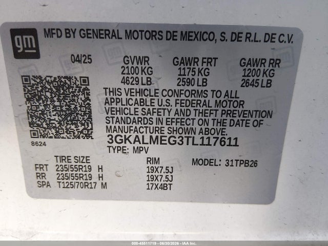 GMC Terrain Fwd Elevation 2026 3GKALMEG3TL117611 Image 9